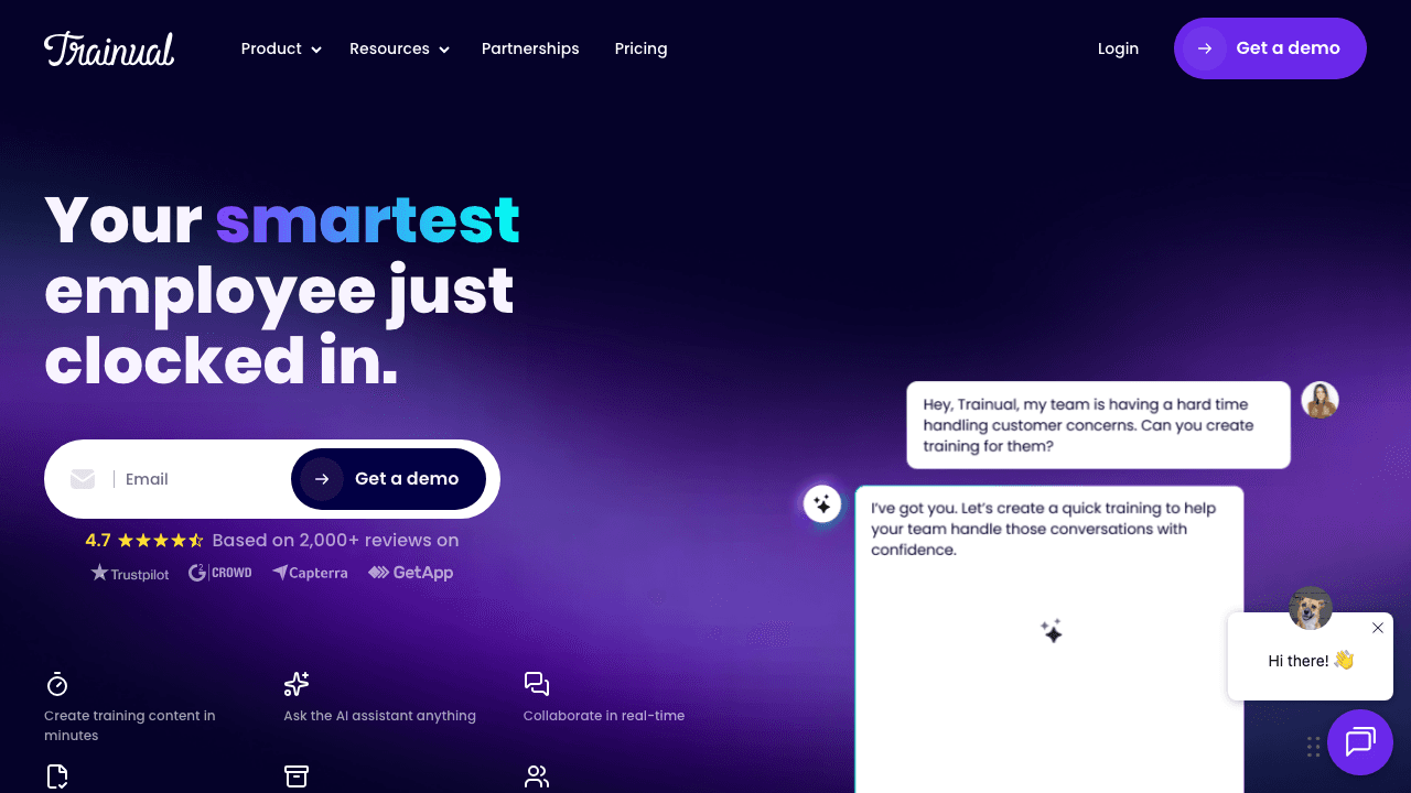 Trainual homepage