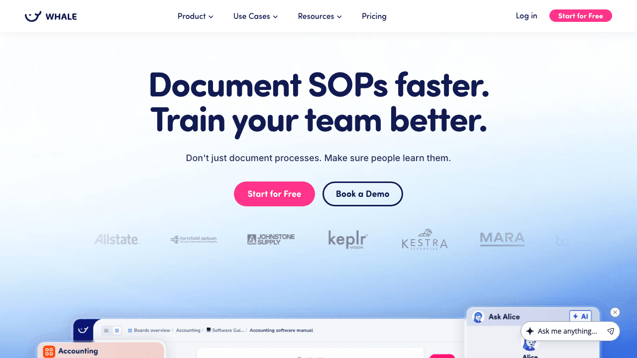 Whale homepage