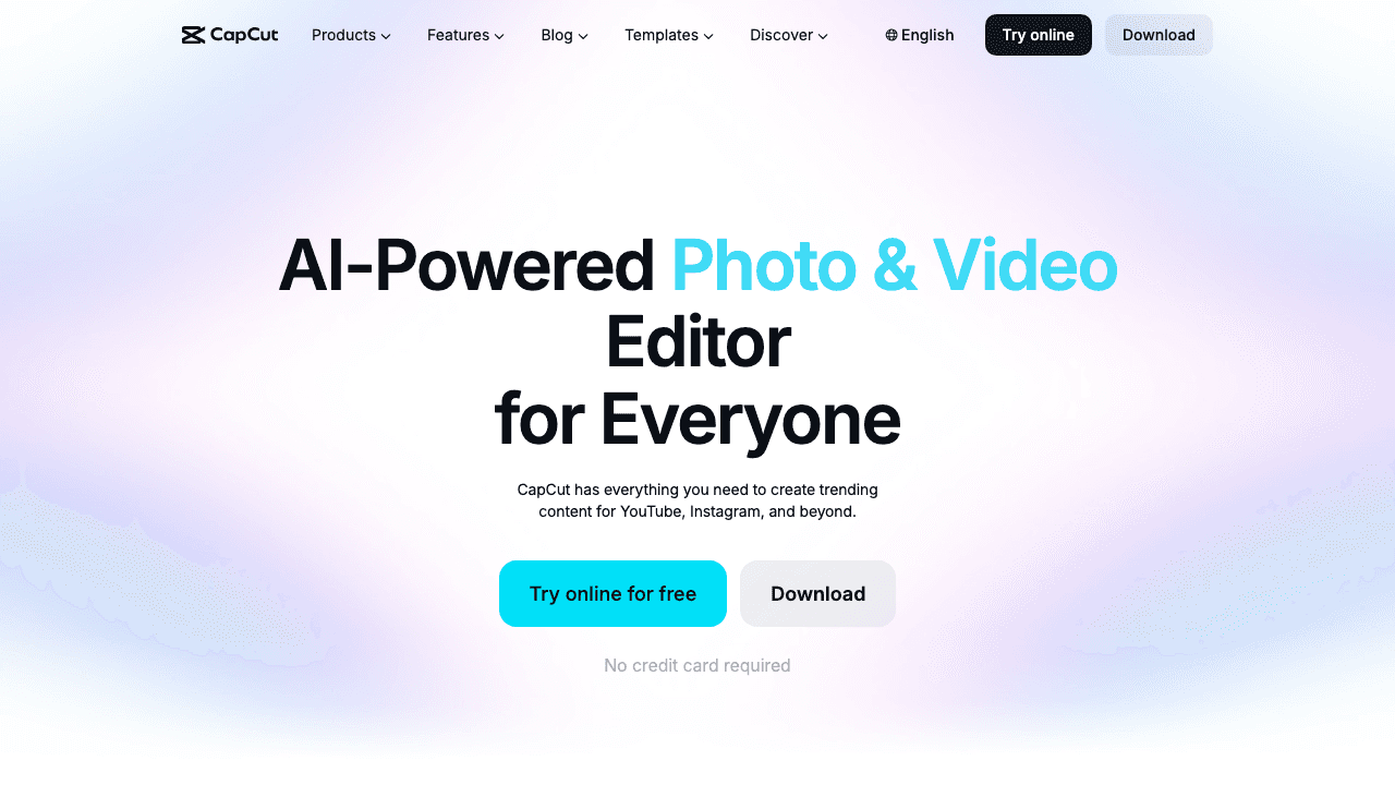 CapCut editor