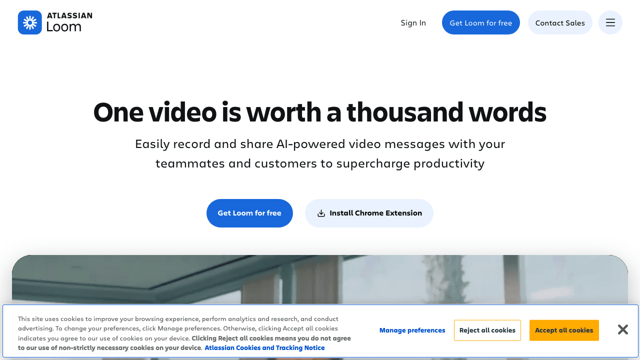 Loom homepage