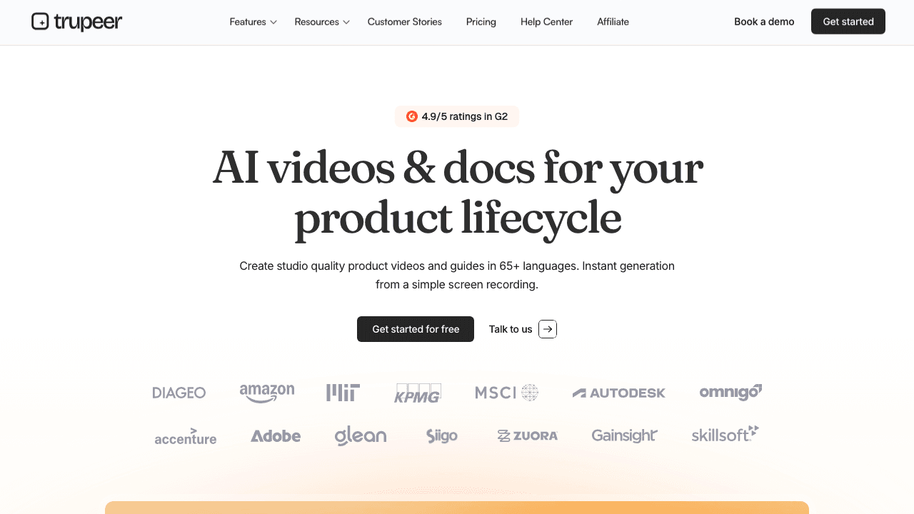Trupeer homepage